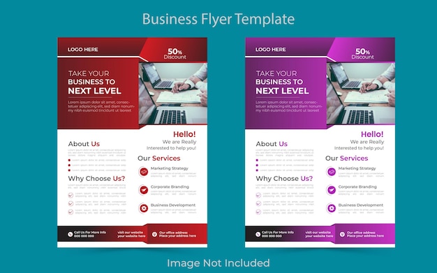 Vector vertical business flyer template