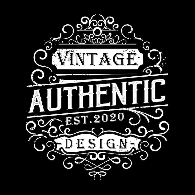 Vector vintage authentic 2020 design