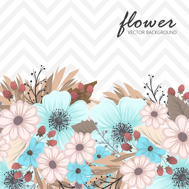 Vector vintage botanical banners with flower