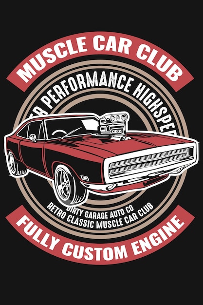 Vector Vintage Car TShirt Design