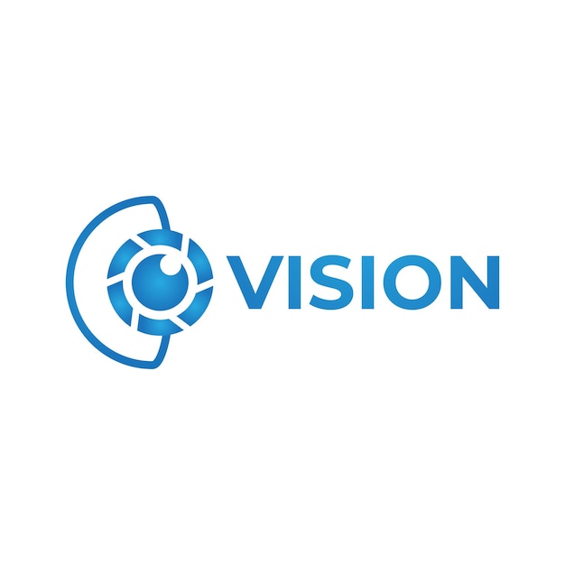 Vector vision logo concept, eye design template.