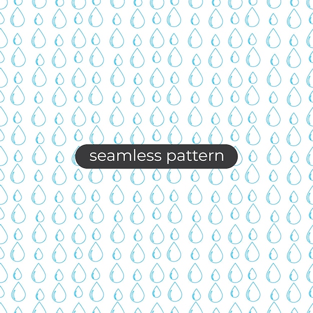 Vector vector water drop pattern design background with seamless patern style