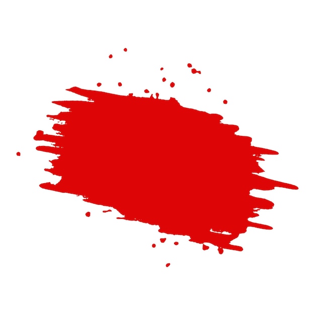 Vector vector watercolor painted red brush stroke paint or blood drops splashes and splatters texture