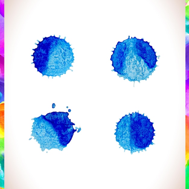 Vector watercolor splash background set