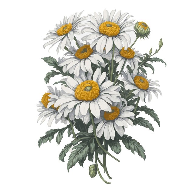 Vector watercolor Transvaal daisy clipart floral bouquet