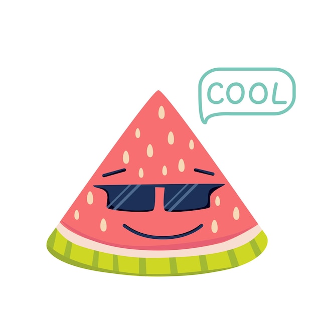 Vector watermelon fun character cartoon style