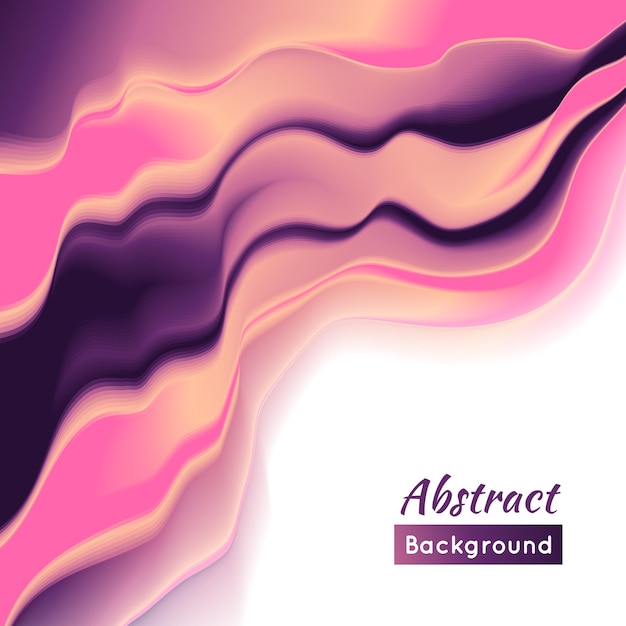 Vector wave illustration Background illustration Smooth play of color