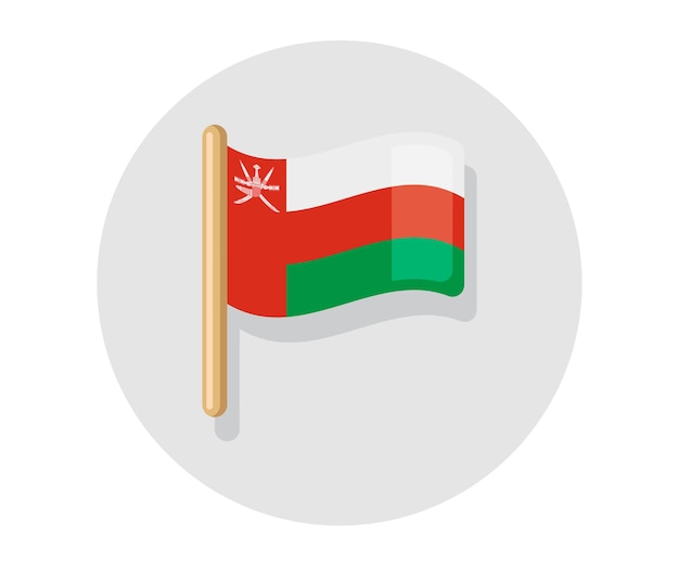 Vector waving Flag of Oman