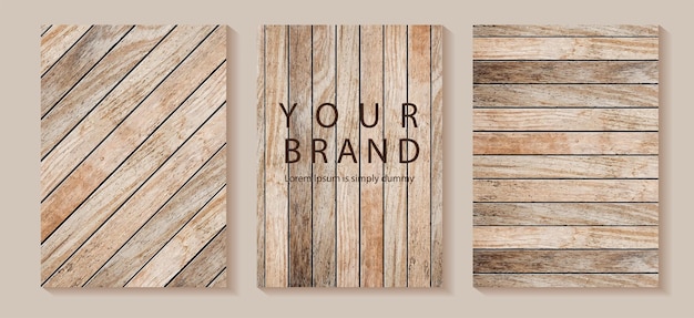 Vector vector wood background texture in a4 size for design work cover book presentation brochure layout and flyers poster template