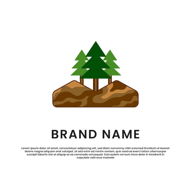 Vector wood logo icon design template