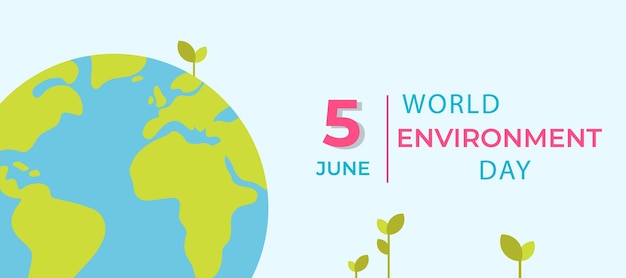 Vector World Environment day horizontal design