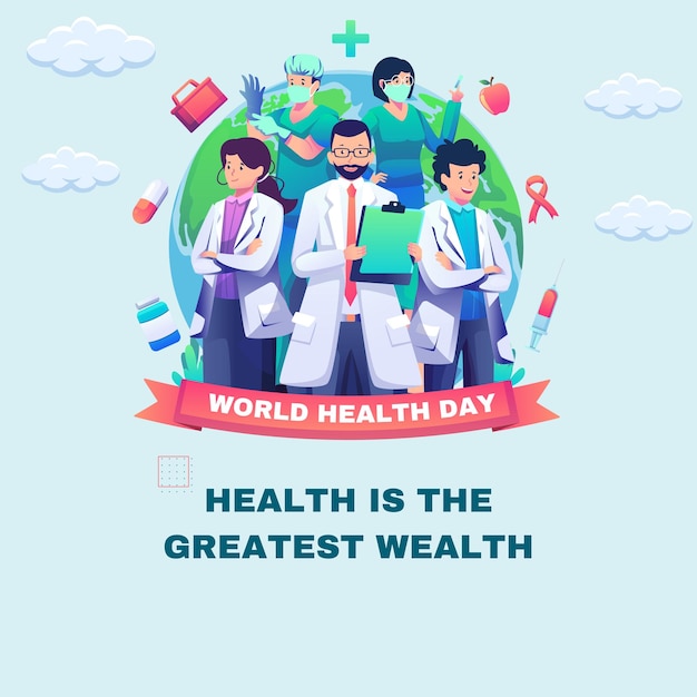 Vector of world health day background