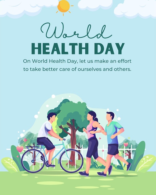 Vector of world health day background