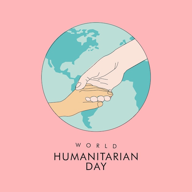 Vector vector world humanitarian day banner template