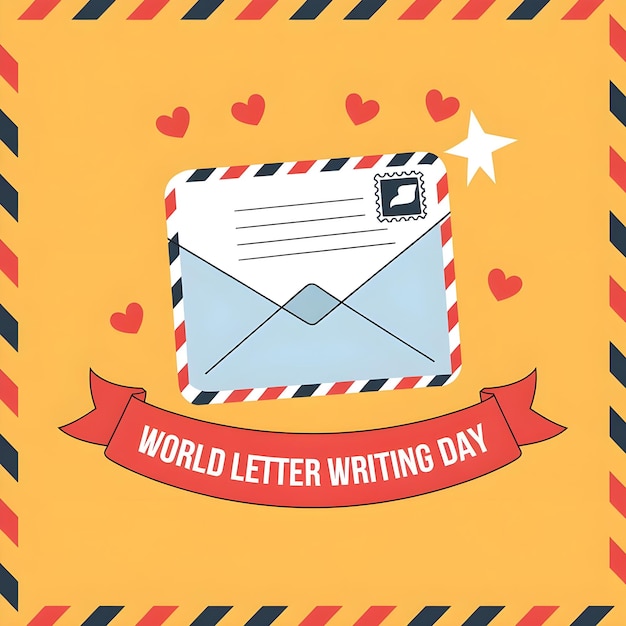 Vector World Letter Writing Day Design