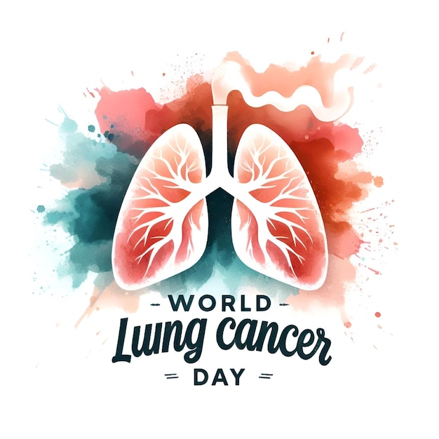 Vector World Lung Cancer Awareness Month concept