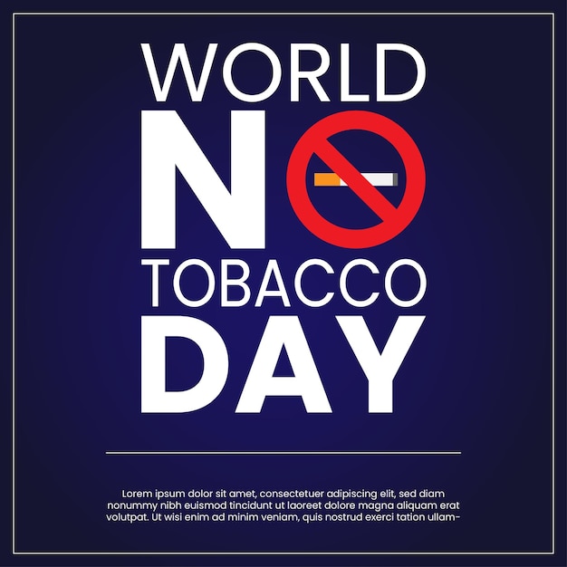 Vector vector world no tobacco day poster free download