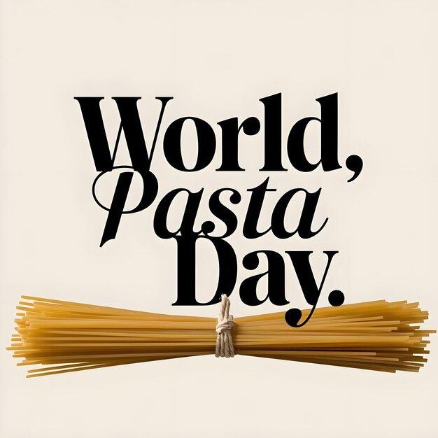 Vector vector world pasta day banner and logo design