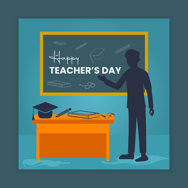 Vector world teacher's day concept