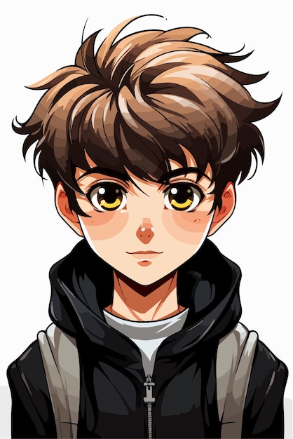 Vector vector young man anime style character vector illustration design manga anime boy