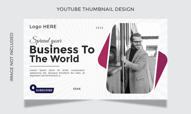 Vector youtube thumbnail design billboard for a business agency thumbnail banner or design template