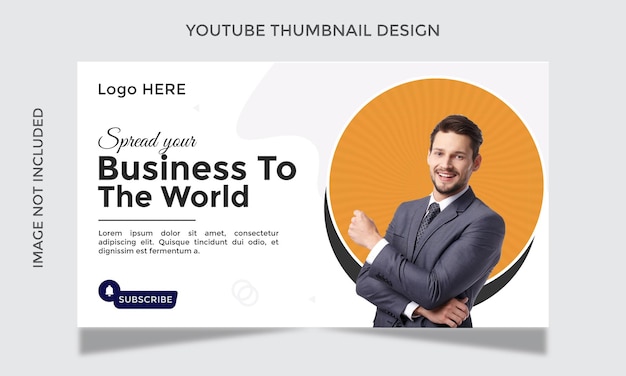 Vector youtube thumbnail design billboard for a business agency thumbnail banner or design template