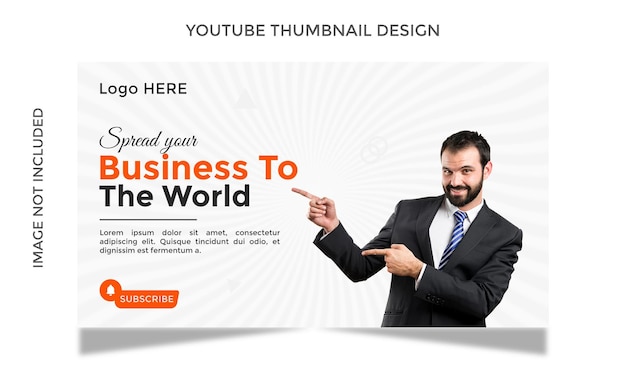 Vector youtube thumbnail design billboard for a business agency thumbnail banner or design template