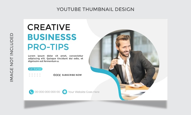 Vector youtube thumbnail design billboard for a business agency thumbnail banner or design template