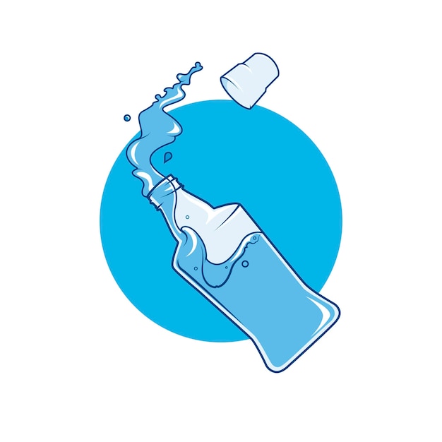 Vectorial illustration of a bottle of mouthwash