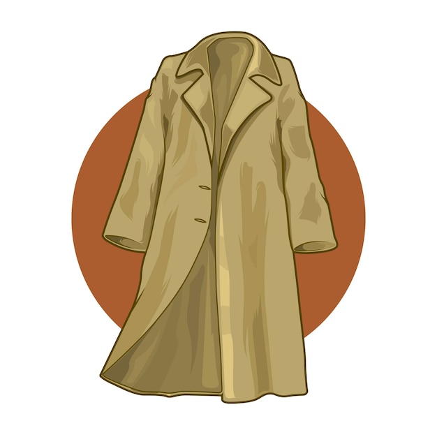 Vector vectorial illustration of a coat