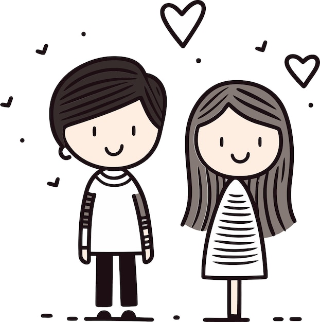 Vectorized Love Stories Couples Illustrated Illustrated Affection Couple Vector Designs