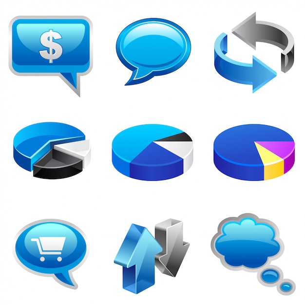 Vectro blue icon set