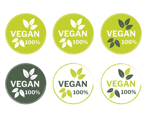 Vega, bio, organic and natural products sticker, label, badge and logo. Ecology icon. Logo template