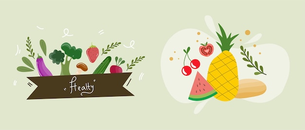 vegan day illustration food vector for vegetarian healthy food event