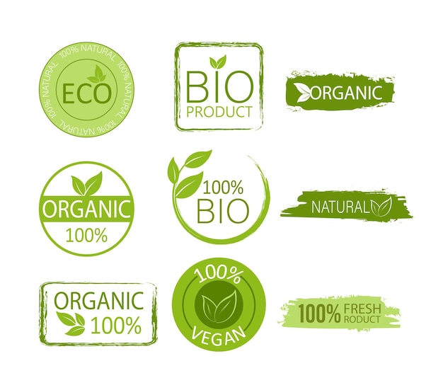 Vegan emblem Round logo Vector logo Natural product Natural leaf icon Vegan emblem Healthy fresh nutrition Healthy lifestyle