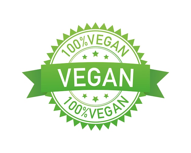 Vegan emblem Vegan great design for any purposes Logo symbol and background Eco friendly