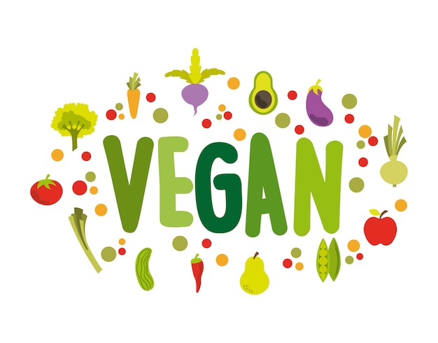 vegan food design, vector illustration eps10 graphic 