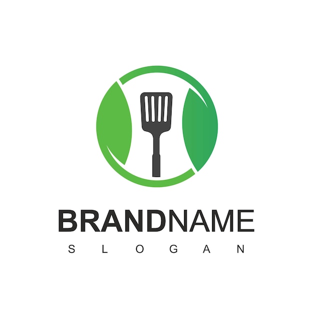 Vegan Food Logo Design Template Healthy Food Concept For Restaurant And Food Product