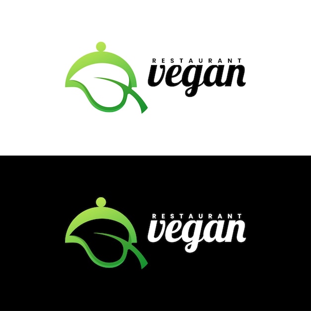 Vegan gradient logo design