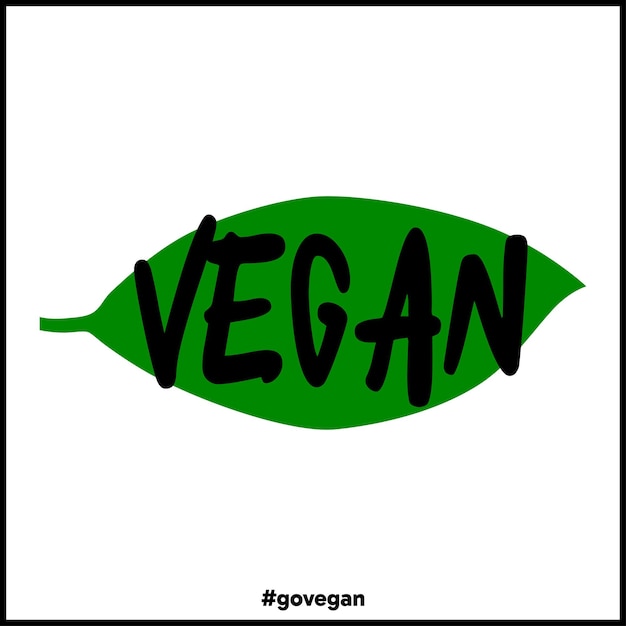 Vector the vegan lifestyle vector image logo design