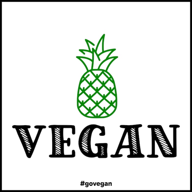 The vegan lifestyle vector image logo design