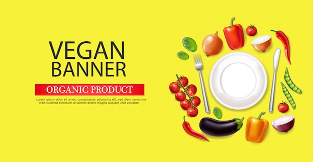 Vegan plate banner