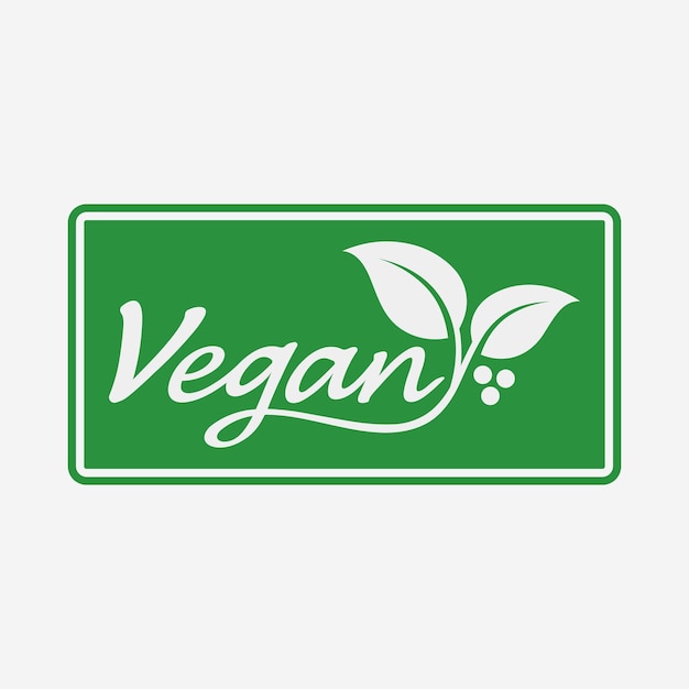 Vegan vector icon Organic bio eco symbol Vegan no meat lactose free healthy fresh and nonvio