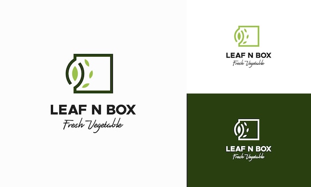 Vegetable Box logo designs concept vector Nature Box logo designs icon Nutrition Box logo symbol