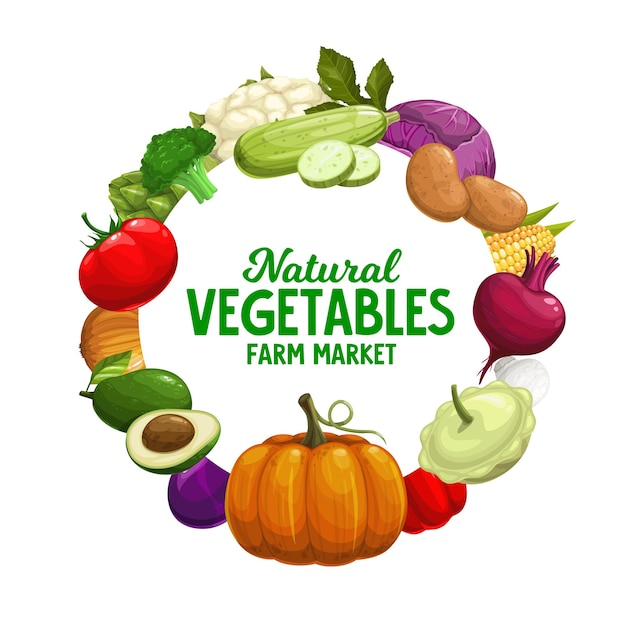 Vegetable farm market food veggies frame