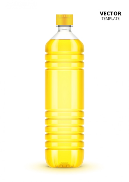 Vegetable oil bottle  isolated