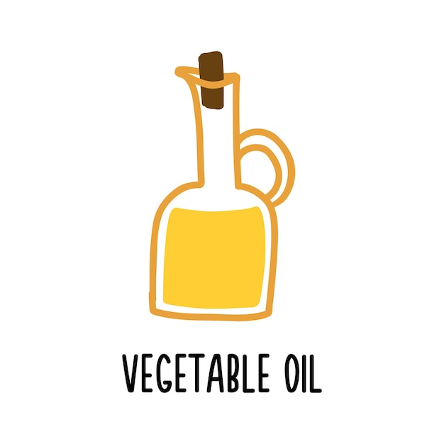 The vegetable oil vector icon is isolated on a white background. Simple modern flat illustration.