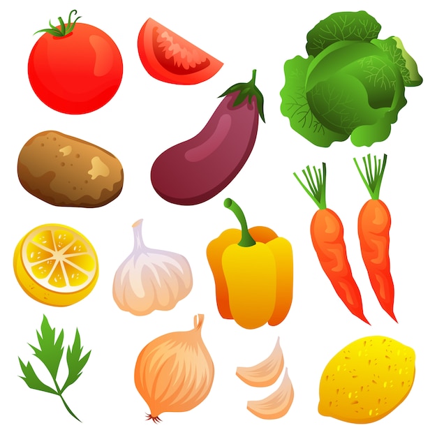 Vegetable set collection element object