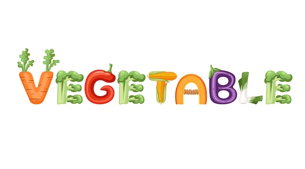 Vegetable style cartoon vegetable design flat vector illustration isolated on white background.