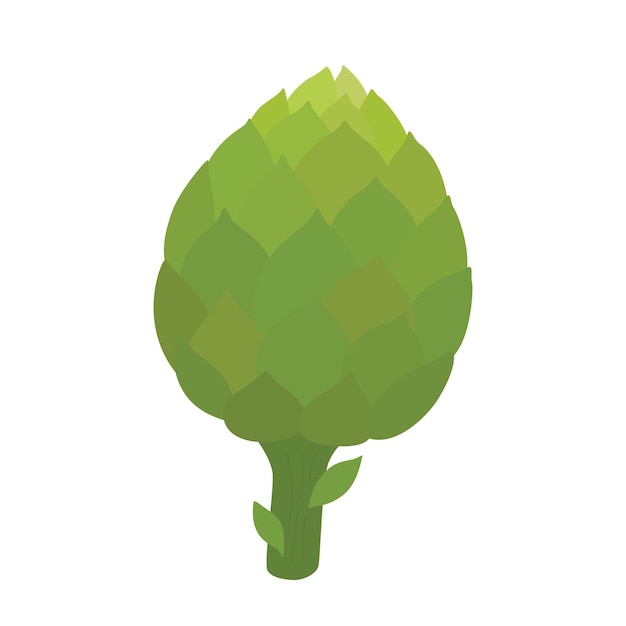 Vegetables. Artichoke. Vector illustration cartoon flat icon isolated on white.